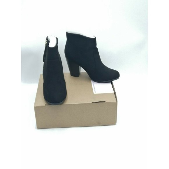 Journee Collection Link Heeled Ankle Boots Black Women's US 8M New - Picture 5 of 9